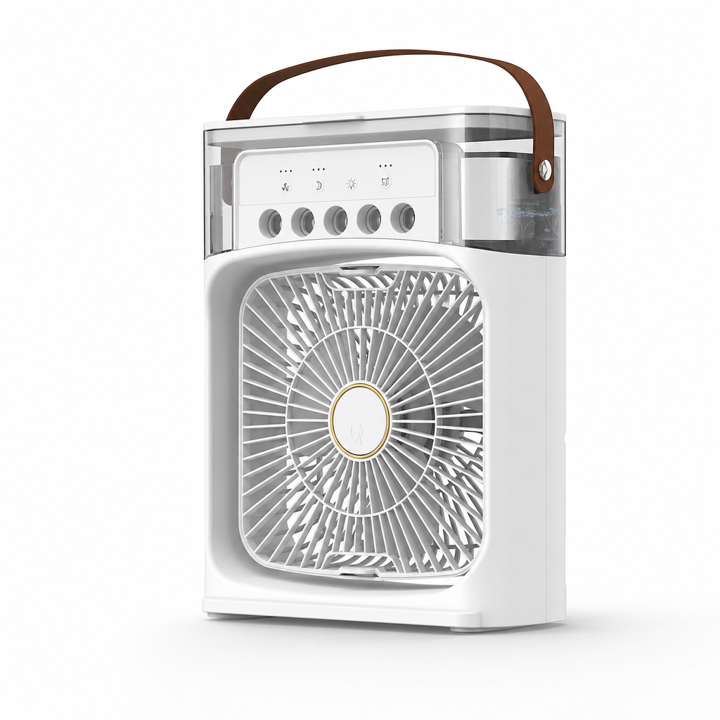Portable Mini Air Cooler Fan with Water Tank & USB Rechargeable